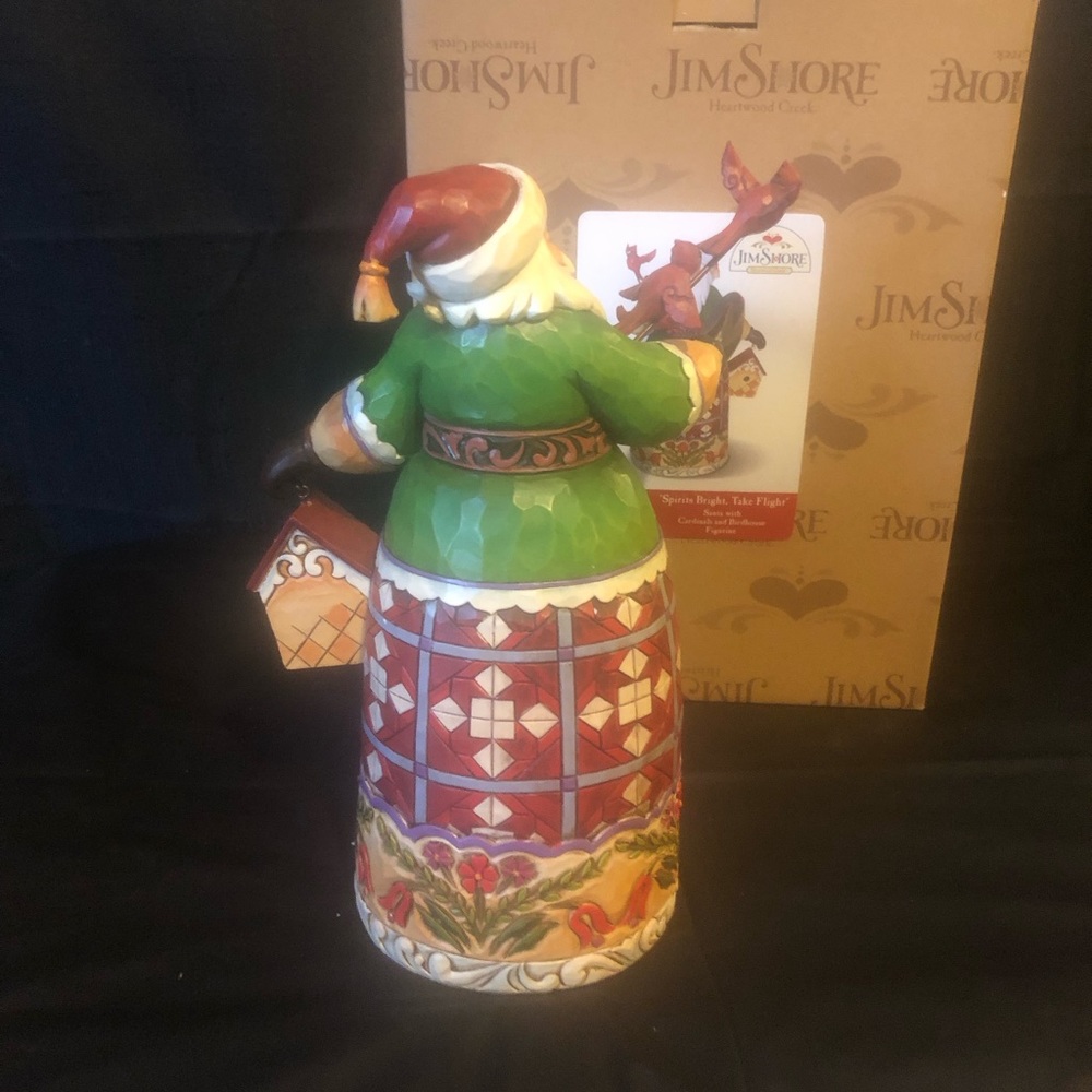 Jim Shore Spirits Bright Take Flight; 10” Santa with cardinals in flight - Picture 5 of 9